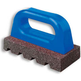 Bon Tool Co. 12-280 Fluted Rub Bricks, 6"L X 3"W X 1"H, 60 Grit, Plastic Handle image.