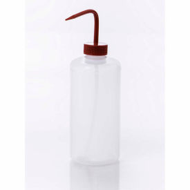 Bel-Art Products 11613-1000 Bel-Art LDPE Wash Bottles 116131000, 1000ml, Red Cap, Narrow Mouth, 4/PK image.