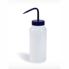Bel-Art Products 11627-0500 Bel-Art LDPE Wash Bottles 116270500, 500ml, Blue Cap, Wide Mouth, 6/PK image.