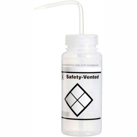 Bel-Art Products 11642-0638 Bel-Art LDPE Wash Bottles 116420638, 500ml, Write On Label, Natural Cap, Wide Mouth, 3/PK image.