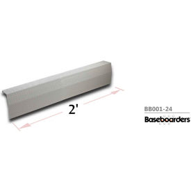 Buss General Partner Co. Ltd BB001-24-WHT Baseboarders® Premium Series 2 ft Steel Easy Slip-on Baseboard Heater Cover, White image.