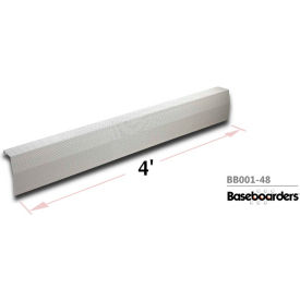 Buss General Partner Co. Ltd BB001-48-WHT Baseboarders® Premium Series 4 ft Steel Easy Slip-on Baseboard Heater Cover, White image.