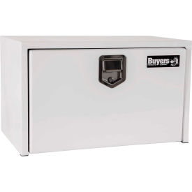 Buyers Products Co. 1702200 Buyers Steel Underbody Truck Box w/ Stainless Steel Rotary Paddle - White 18x18x24 - 1702200 image.