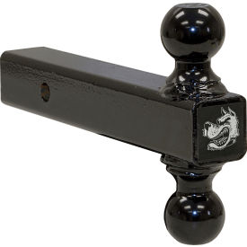 Buyers Products Co. 1802215 Buyers Products Double-Ball Hitch Solid Shank w/ Black Balls - 1802215 image.