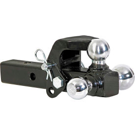 Buyers Products Co. 1802279 Buyers Products Tri-Ball Hitch Solid Shank w/ Pintle Hook and Chrome Balls - 1802279 image.