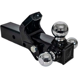 Buyers Products Co. 1802280 Buyers Products Tri-Ball Hitch with Pintle Hook and Chrome Towing Balls, 2-1/2in Receiver - 1802280 image.