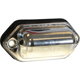 Buyers Products Co. 5622133 Buyers 2" License/Utility Light With 2 LED, Chrome, .180 Male Bullets - 5622133 image.