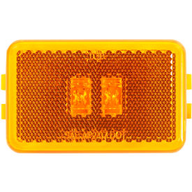 Buyers Products Co. 5623123 Buyers 3.125" Amber Rectangular LED Marker/Clearance Light with Reflex - 5623123 image.