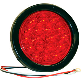 Buyers Products Co. 5624118 4" Round 18 Led Red Stop-Turn Tail Light W/ Grommet & Plug - Min Qty 4 image.
