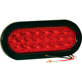 Buyers Products Co. 5626520 6-1/2" Oval 20 Led Red Stop-Turn Tail Light W/ Grommet & Plug - Min Qty 3 image.