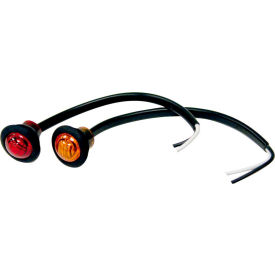 Buyers Products Co. 5627514 Buyers .75" Round Marker Clearance Lights - 3 LED Red With Stripped Leads - 5627514 image.
