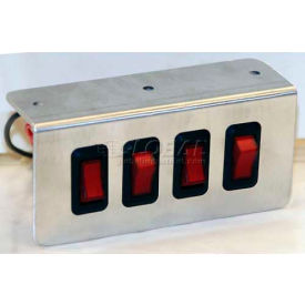Buyers Products Co. 6391004 Switch Panel, Quad, On-Off Illuminated, - Min Qty 2 image.