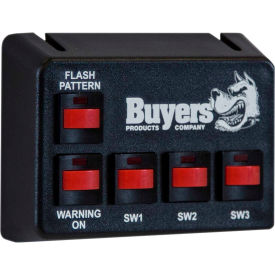 Buyers Products Co. 6391205 Buyers Black Pre-Wired Switch Panel 4-On/Off 1-Momentary - 6391205 image.