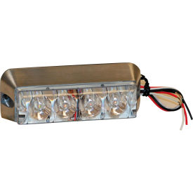 Buyers Products Co. 8891006 4-7/8" Rectangular 4 LED Clear Strobe Light - 8891006 image.