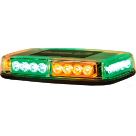 Buyers Products Co. 8891049 Buyers Amber/Green Rectangular Mini Light Bar With 24 LED - 11 x 6.5 x 2.75 Inch - 8891049 image.