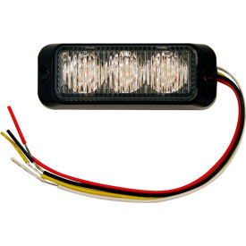 Buyers Products Co. 8891120 Buyers LED Rectangular Amber Strobe Light 12-24VDC - 3 LEDs - 8891120 image.