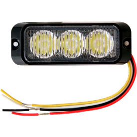 Buyers Products Co. 8891121 Buyers LED Rectangular Clear Strobe Light 12-24VDC - 3 LEDs - 8891121 image.