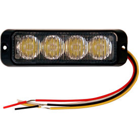 Buyers Products Co. 8891130 Buyers LED Rectangular Amber Strobe Light 12-24V - 4 LEDs - 8891130 image.