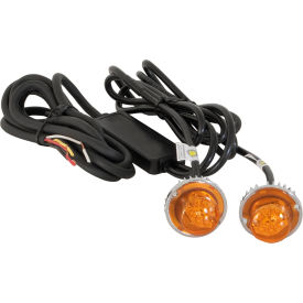 Buyers Products Co. 8891216 Amber LED Hidden Strobes w/ 2 In-Line Flashers - 15 Cable - 8891216 image.