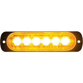 Buyers Products Co. 8891900 Buyers LED Rectangular Amber Low Profile Strobe Light 12V - 6 LEDs - 8891900 image.