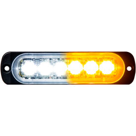 Buyers Products Co. 8891902 Buyers LED Rectangular Amber/Clear Low Profile Strobe Light 12V - 6 LEDs - 8891902 image.