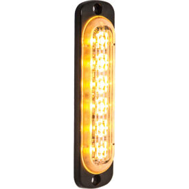 Buyers Products Co. 8891910 Buyers LED Rectangular Amber Low Profile Strobe Light 12V - 6 LEDs - 8891910 image.