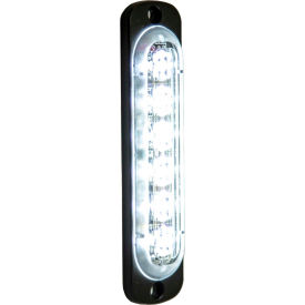 Buyers Products Co. 8891911 Buyers LED Rectangular Clear Low Profile Strobe Light 12V - 6 LEDs - 8891911 image.