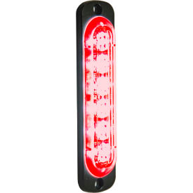 Buyers Products Co. 8891913 Buyers LED Rectangular Red Low Profile Strobe Light 12V - 6 LEDs - 8891913 image.