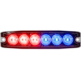 Buyers Products Co. 8892205 Buyers 5.14" Red/Blue Surface Mount Ultra-Thin LED Strobe Light - 8892205 image.
