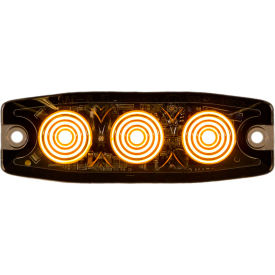Buyers Products Co. 8892230 Buyers 3.4" Amber Rectangular Surface Mount Ultra-Thin Strobe Light With 3 LED - 8892230 image.