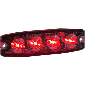 Buyers Products Co. 8892243 Buyers 4.4" Red Surface Mount Ultra-Thin Strobe Light With 4 LED - 8892243 image.