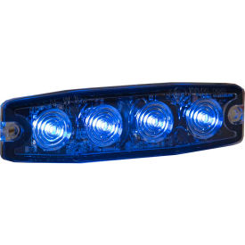 Buyers Products Co. 8892244 Buyers 4.4" Blue Surface Mount Ultra-Thin Strobe Light With 4 LED - 8892244 image.