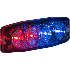 Buyers Products Co. 8892245 Buyers 4.4" Red/Blue Surface Mount Ultra-Thin Strobe Light With 4 LED - 8892245 image.