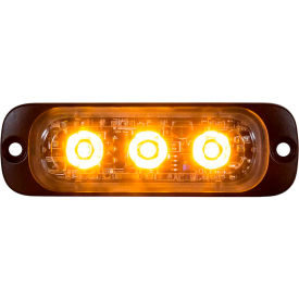 Buyers Products Co. 8892300 Buyers 3.375" Amber Thin Mount Horizontal Strobe Lights With 3 LED - 8892300 image.