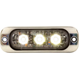 Buyers Products Co. 8892301 Buyers 3.375" Clear Thin Mount Horizontal Strobe Lights With 3 LED - 8892301 image.