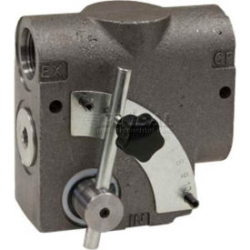 Buyers Products Co. HFDL075 Buyers Side Ported Adjustable Flow Control Valve, HFDL075, 3/4" NPT Ports, 0-30 GPM image.