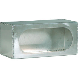 Buyers Products Co. LB383ALSM Single Oval Smooth Aluminum Light Cabinet - Min Qty 2 image.