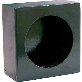 Buyers Products Co. LB663SL Single Round Black Steel Light Cabinet W/ End Lamp Hole - Min Qty 2 image.