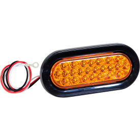 Buyers Products Co. SL66AO Buyers 6" Amber Oval Recessed Strobe Warning Light With 24 LED - SL66AO image.