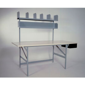 Bulman Products Inc A80-35 Bulman Products Standard Packing Workbench W/Shelves & Parts Drawer, Laminate Safety Edge, 84"Wx36"D image.