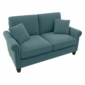 Bush Ind Inc CVJ61BTBH-03K Bush Business Furniture Coventry Loveseat Sofa, 61"W x 33-7/16"D x 35-3/4"H, Turkish Blue image.