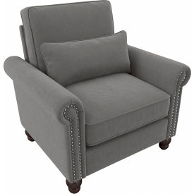 Bush Ind Inc CVK36BFGH-03 Bush Business Furniture Coventry Accent Chair w/ Nailheads & Arm, French Gray image.