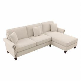 Bush Ind Inc CVY102BCRH-03K Bush Business Furniture Couch w/ Reversible Chaise Lounge, 102"W x 62-3/16"D x 35-3/4"H, Cream image.