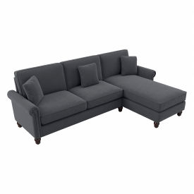 Bush Ind Inc CVY102BDGM-03K Bush Business Furniture Couch w/ Reversible Chaise Lounge, 102"W x 62-3/16"D x 35-3/4"H, Dark Gray image.
