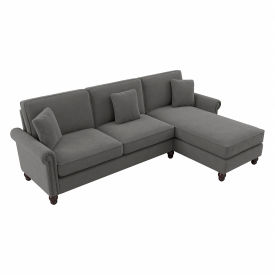 Bush Ind Inc CVY102BFGH-03K Bush Business Furniture Couch w/ Reversible Chaise Lounge, 102"W x 62-3/16"D x 35-3/4"H, French Gray image.