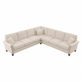 Bush Ind Inc CVY110BCRH-03K Bush Business Furniture Coventry L Shaped Sectional Couch, 111"W x 111"D x 35-3/4"H, Cream image.