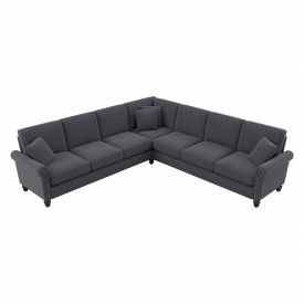 Bush Ind Inc CVY110BDGM-03K Bush Business Furniture Coventry L Shaped Sectional Couch, 111"W x 111"D x 35-3/4"H, Dark Gray image.