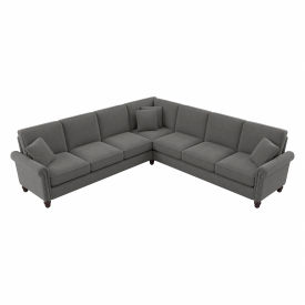 Bush Ind Inc CVY110BFGH-03K Bush Business Furniture Coventry L Shaped Sectional Couch, 111"W x 111"D x 35-3/4"H, French Gray image.