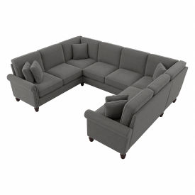 Bush Ind Inc CVY112BFGH-03K Bush Business Furniture Coventry U Shaped Sectional Couch, 113"W x 87"D x 35-3/4"H, French Gray image.