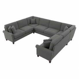 Bush Ind Inc CVY123BFGH-03K Bush Business Furniture Coventry U Shaped Sectional Couch, 125"W x 99"D x 35-3/4"H, French Gray image.